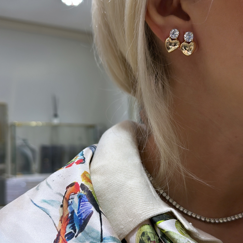 Efka Italian Heart Earrings - 1