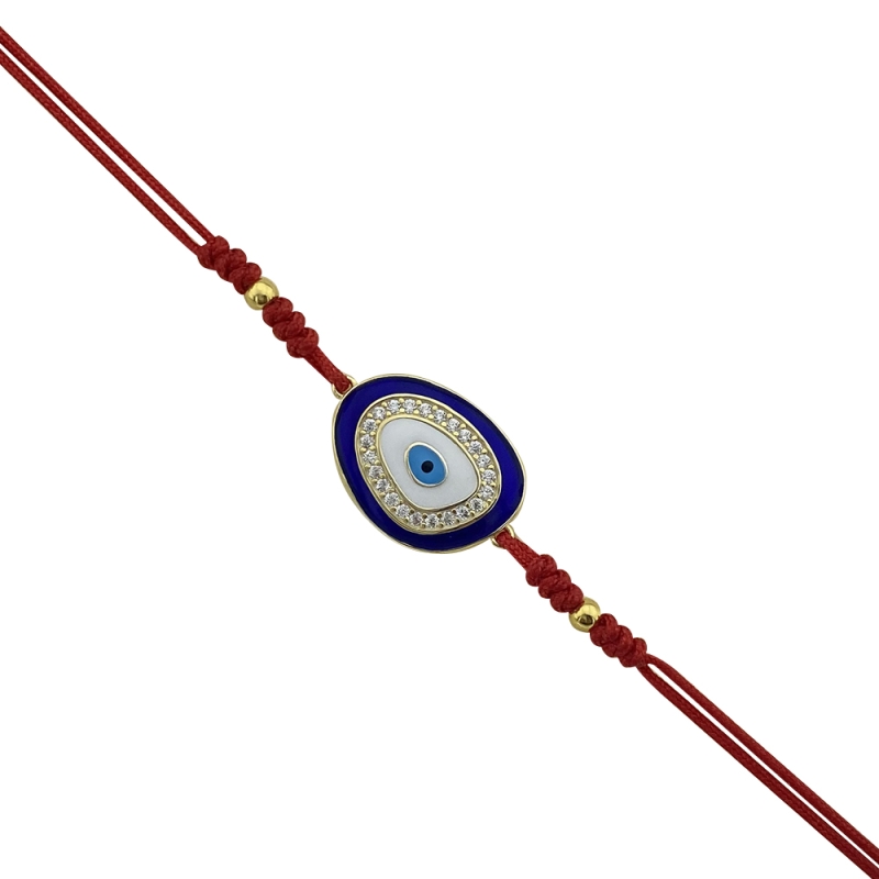 Enamel Eye String Bracelet 