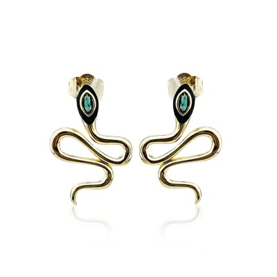 by Eda Çetin - Enamel Snake Earring