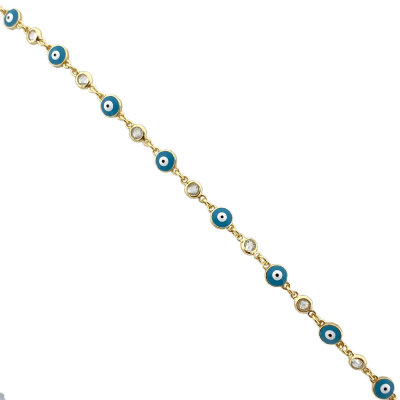 Enameled Basic Evil Eye Bead Bracelet - by Eda Çetin