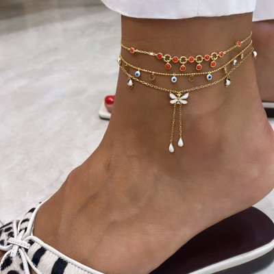 byEdaÇetin - Enamel Eyed Anklet (1)