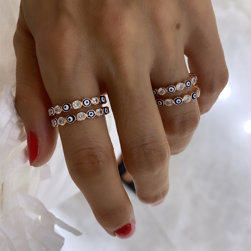 Evil Eye Bead Ring - 2