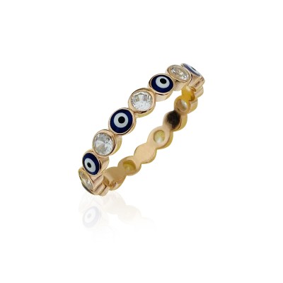 byEdaÇetin - Evil Eye Bead Ring 