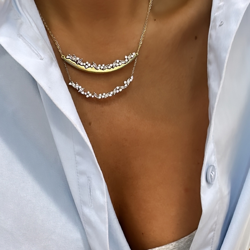 Fey Baguette Stone Necklace - 2