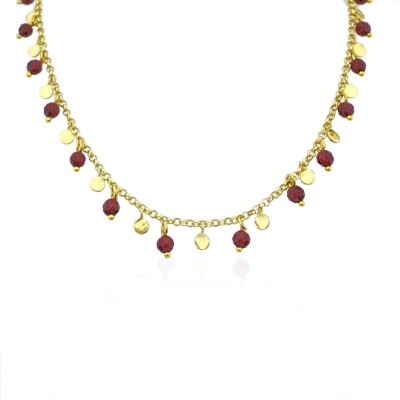 Garnet Sequin Necklace - Thumbnail