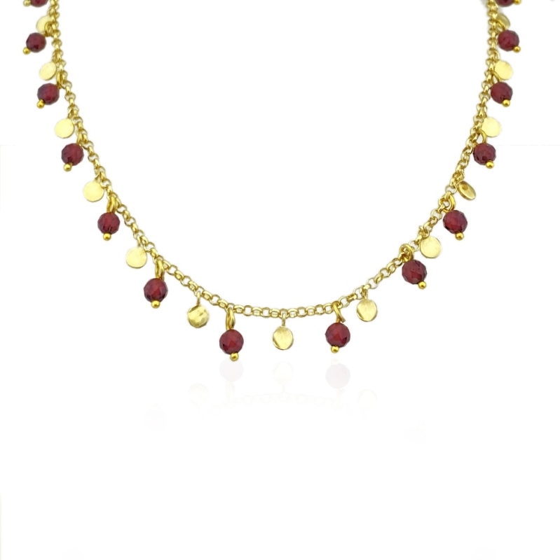 Garnet Sequin Necklace