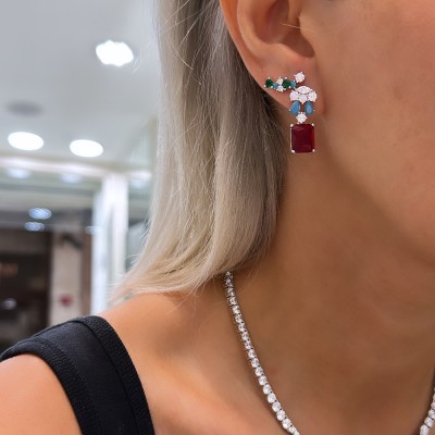 Genoa Stone Earrings - Thumbnail