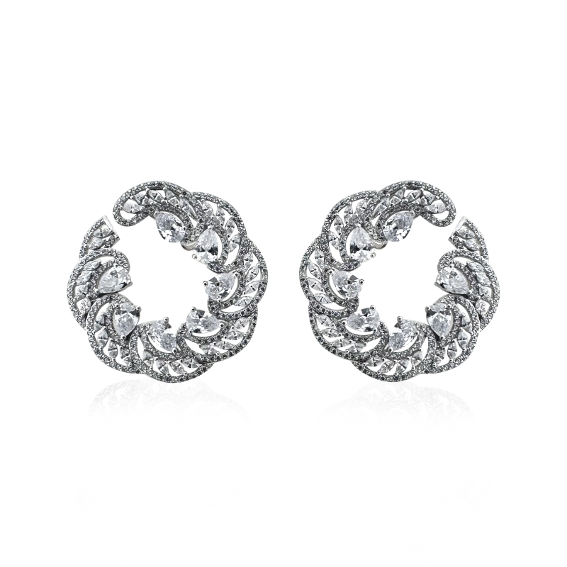 Giana Drop Circle Earrings
