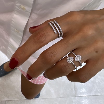 Giana Drop Cut Ring - Thumbnail