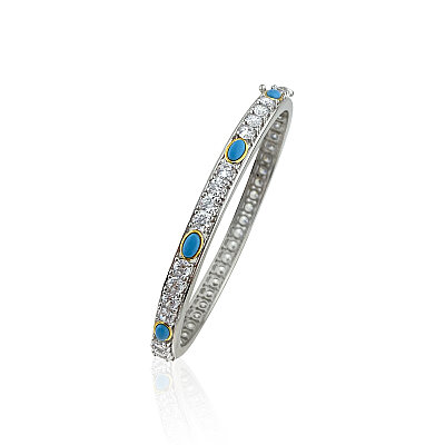Gina Italian Bracelet with Turquoise - by Eda Çetin