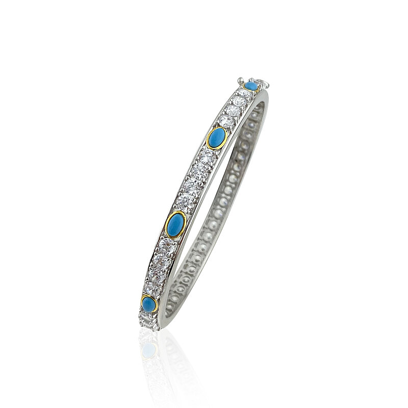 Gina Italian Bracelet with Turquoise - 1