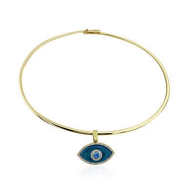 Glass Eye Collar Necklace - by Eda Çetin