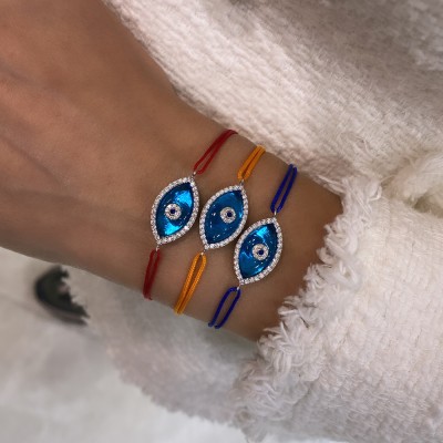 byEdaÇetin - Glass Eye Rope Bracelet