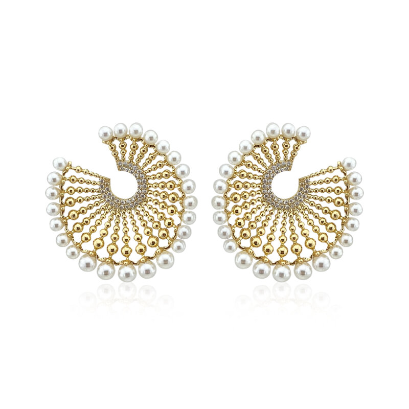 Glow Pearl Stud Earrings - 1