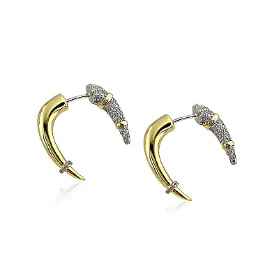 Golden Fang Earring - by Eda Çetin