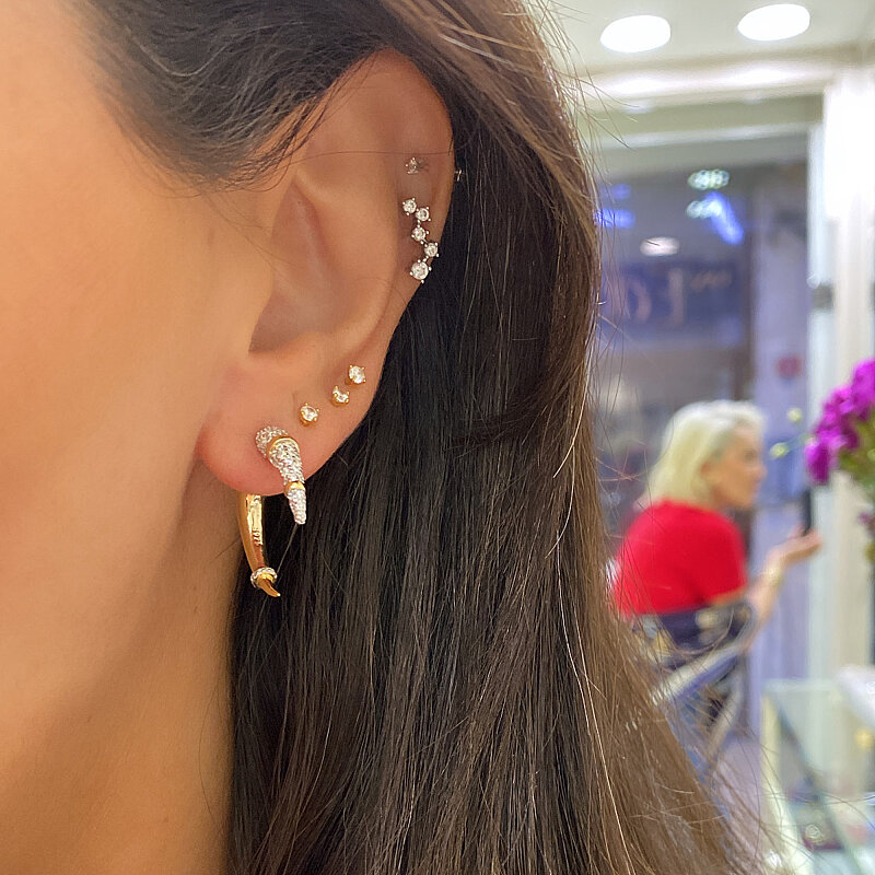 Golden Fang Earring - 2