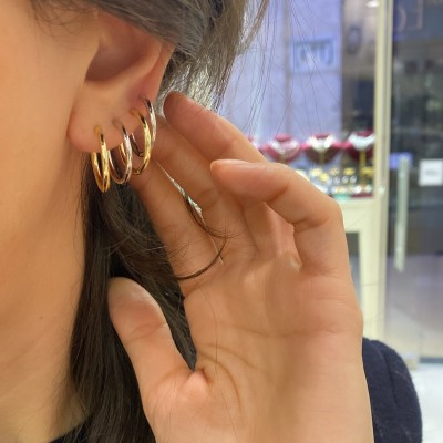 by Eda Çetin - Grazia Basic Hoop Earrings