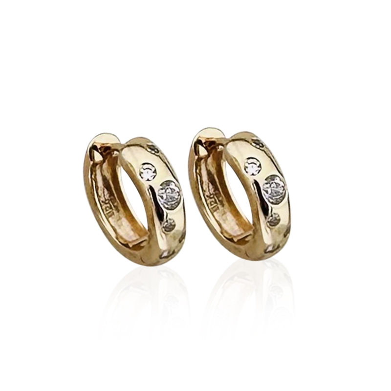 Grazia Stone Hoop Earrings