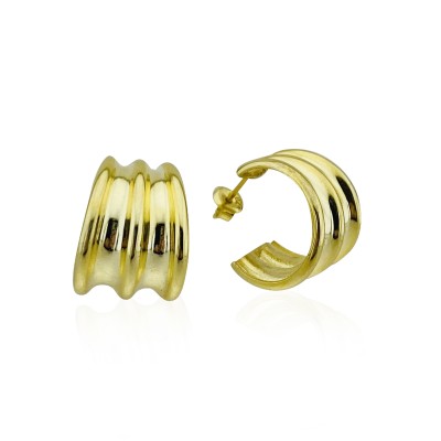 by Eda Çetin - Grazia Wavy Hoop Earrings