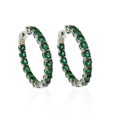 byEdaÇetin - Green Nada Hoop Earrings