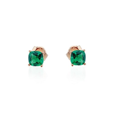 Green Solitaire Earrings