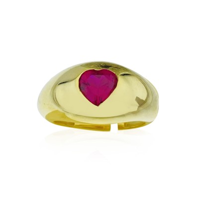  Heart Detail Knight Ring