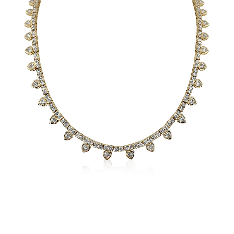 Heart Detail Waterway Necklace - 1