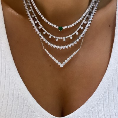 by Eda Çetin - Heart Detailed Waterway Necklace - 3 mm (1)