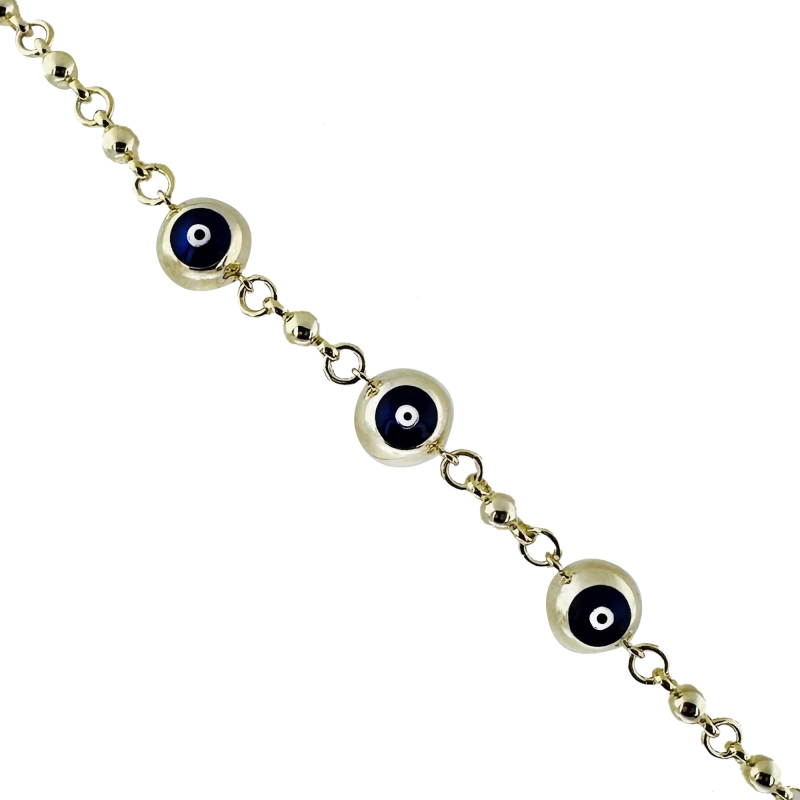 Hera Enameled Evil Eye Bracelet