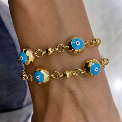 by Eda Çetin - Hera Enameled Evil Eye Bracelet