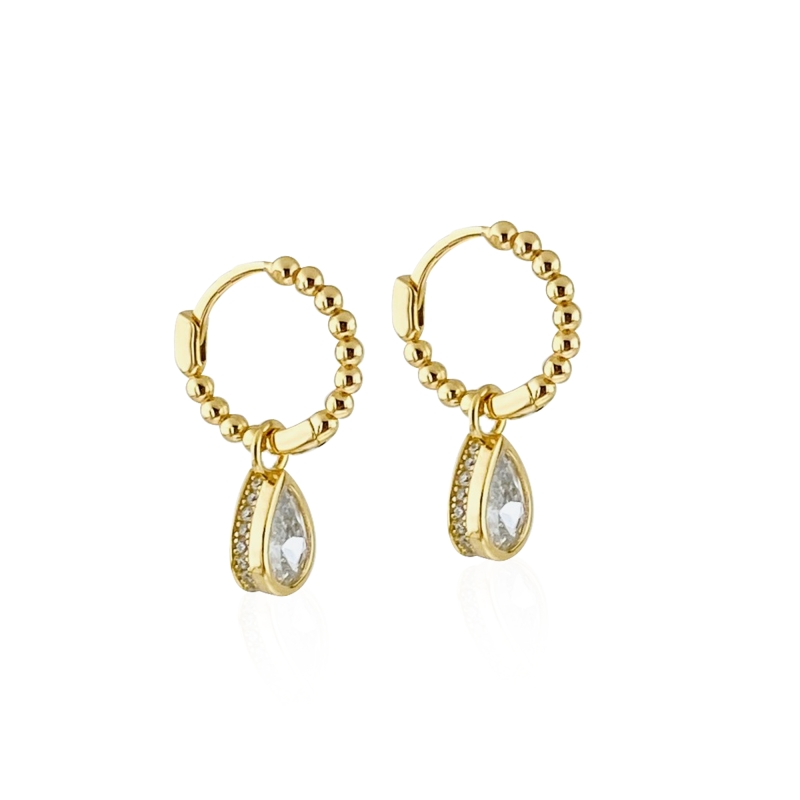 Hoop Drop Earrings - 2