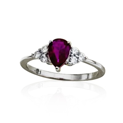 Icecut Ruby Stone Ring - Thumbnail