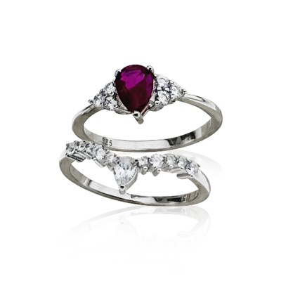 Icecut Ruby Stone Ring - Thumbnail