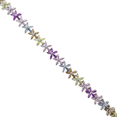 Isolabella Flower Tennis Bracelet