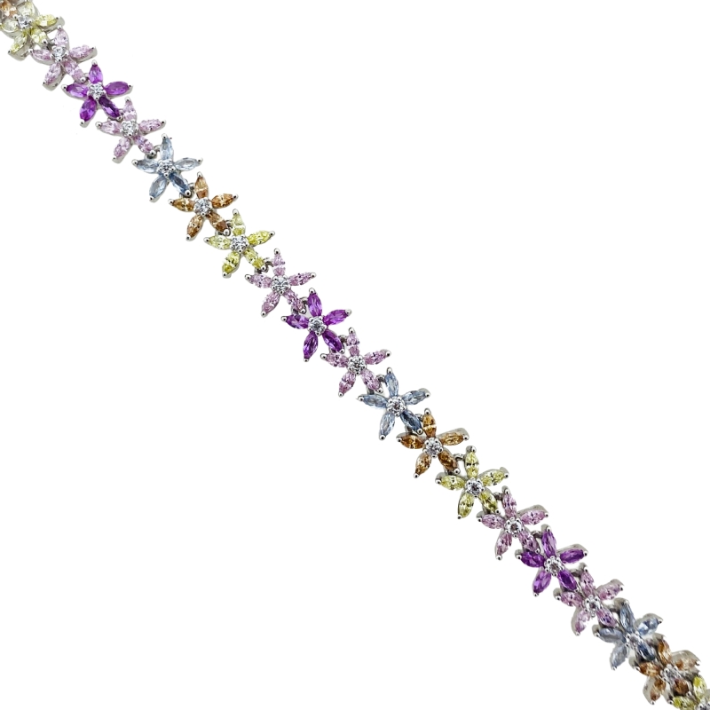 Isolabella Flower Tennis Bracelet