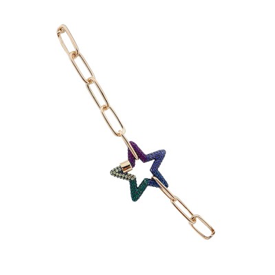 byEdaÇetin - Italian Chain Colorful Star Bracelet