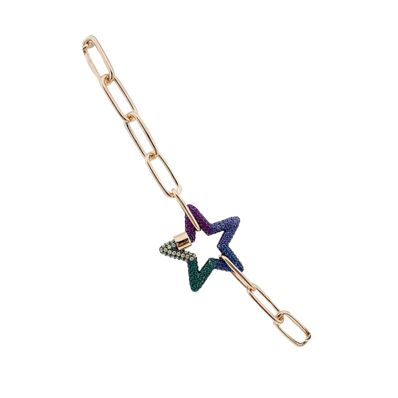 Italian Chain Colorful Star Bracelet