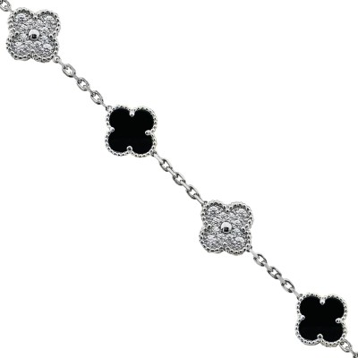 byEdaÇetin - Italian Clover Stone Bracelet