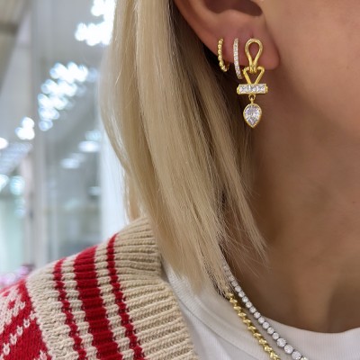 Italian Double Earrings - Thumbnail