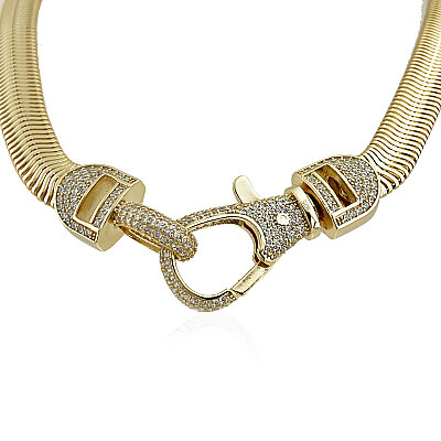 Italian Herringbone Chain Necklace - by Eda Çetin