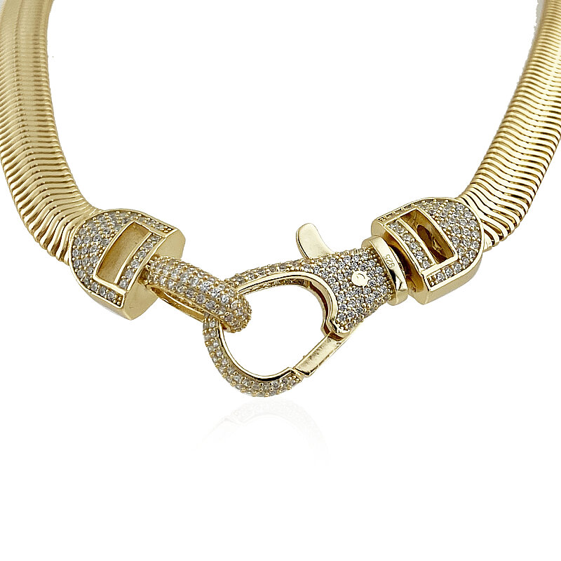 Italian Herringbone Chain Necklace - 4