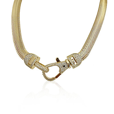 Italian Herringbone Chain Necklace - by Eda Çetin