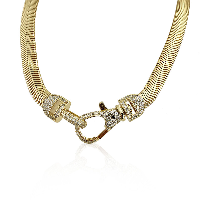 Italian Herringbone Chain Necklace - 1