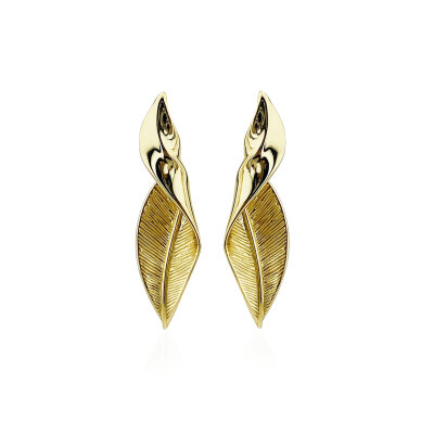 Italian Leaf Earrings - by Eda Çetin
