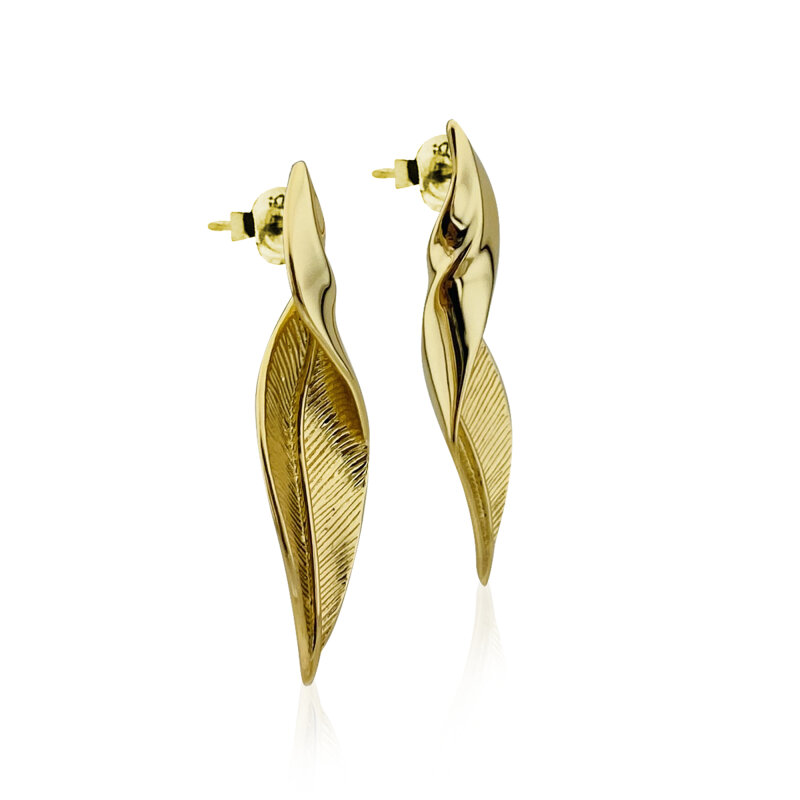 Italian Leaf Earrings - 2