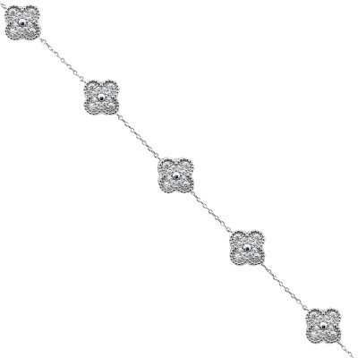 byEdaÇetin - Italian Mini Clover Stone Bracelet