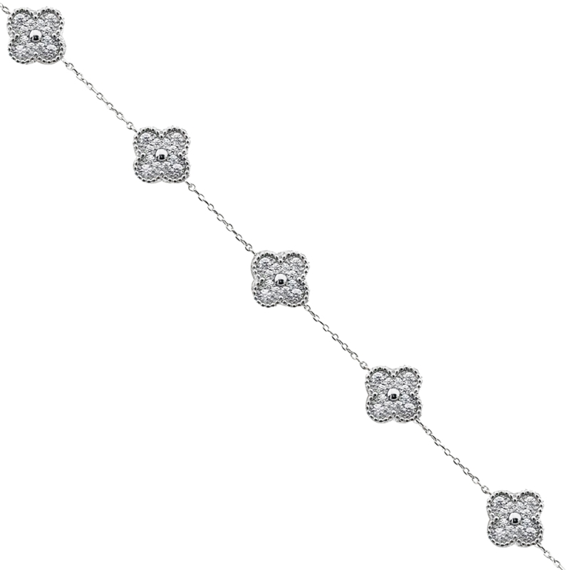 Italian Mini Clover Stone Bracelet