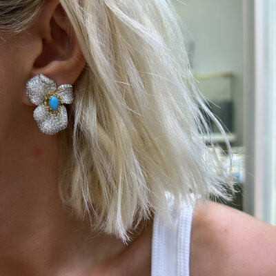 Italian Orchid Earrings - by Eda Çetin