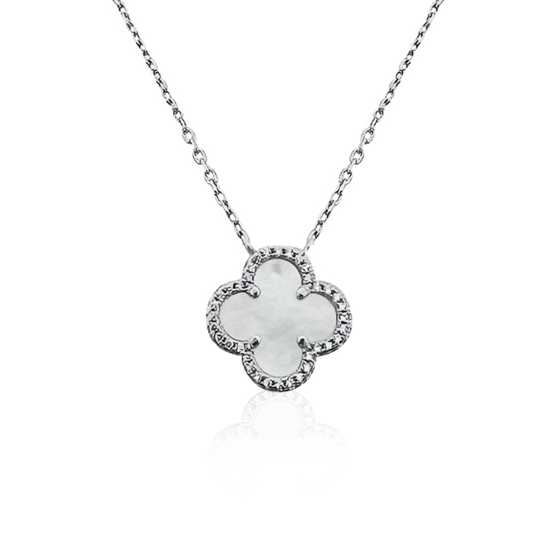 Italian Pearl Clover Necklace - 4