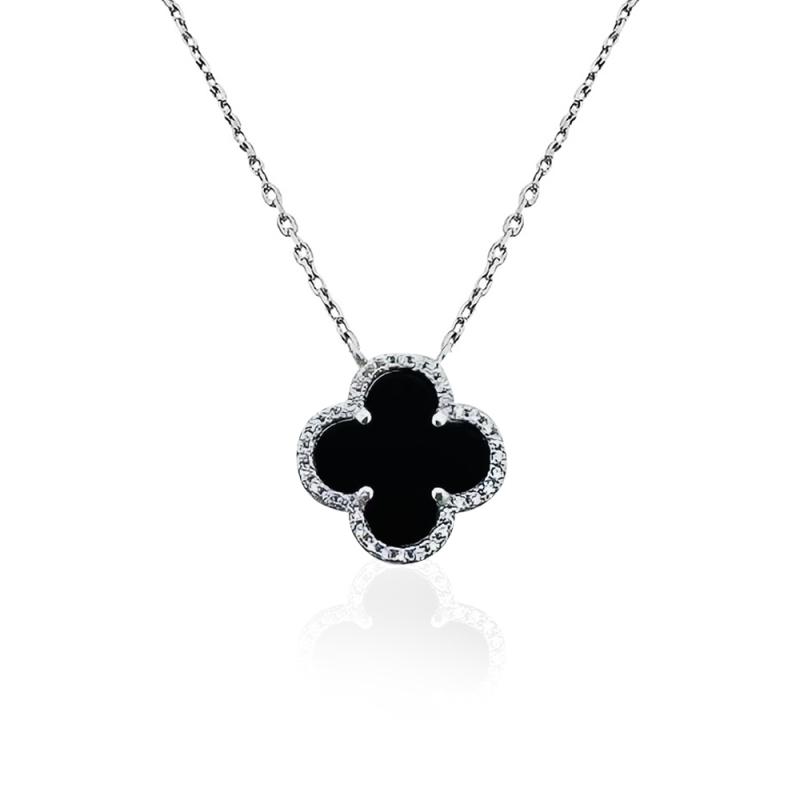 Italian Pearl Clover Necklace - 2